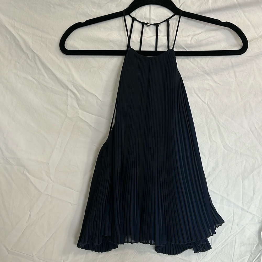 Pleated open back top